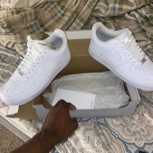Nice and clean white AirForce shoes sizes 8.5 wear one time